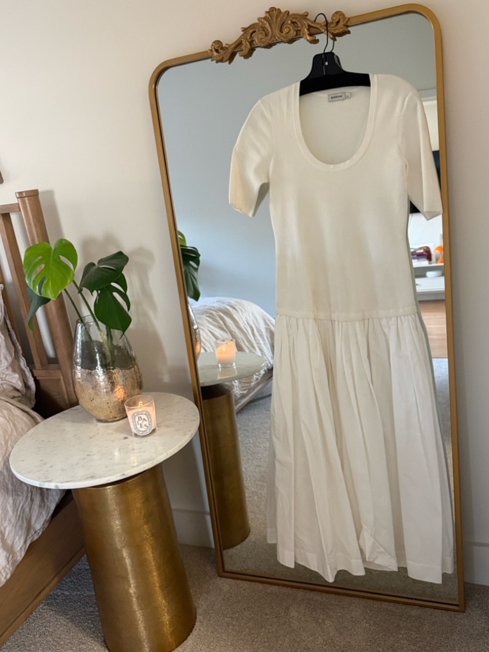 Simkhai Patton Paneled Pleated Cotton-Blend Midi Dress